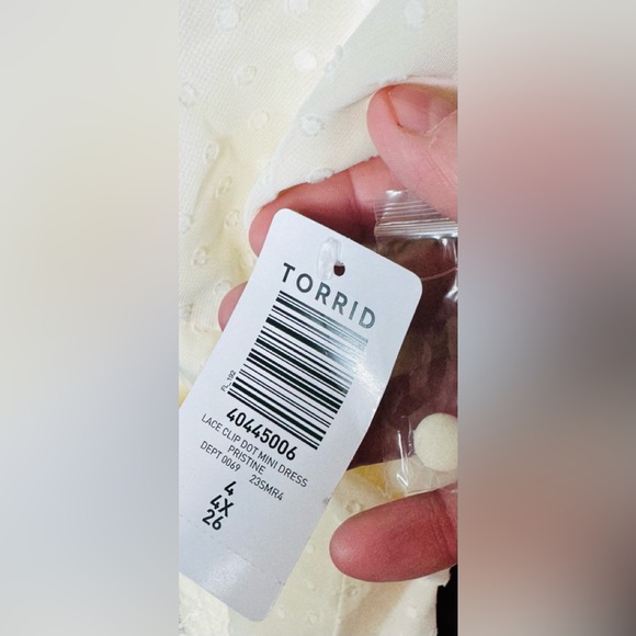 $90 ⭐️ NEW Sz 4x 26 Festi for Torrid Lace Clip Tiered Bohemian Dress - Picture 12 of 13